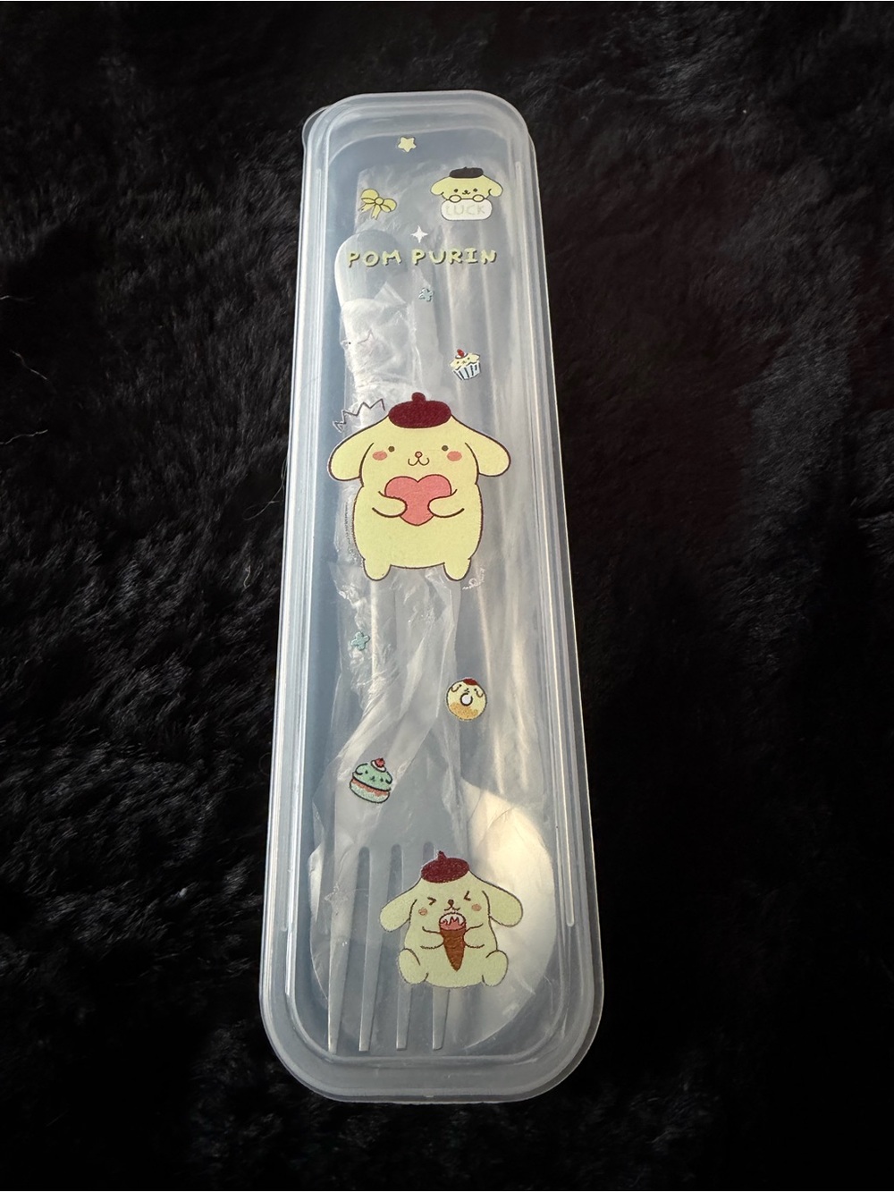 Pompompurin Stainless Steel Cutlery Set with Carry Case - Yellow Accents